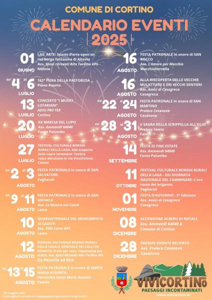 foto Calendario Eventi 2025